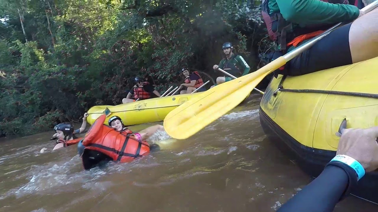 Rafting no Rio Jacaré Pepira em Brotas. Fevereiro de 2020.