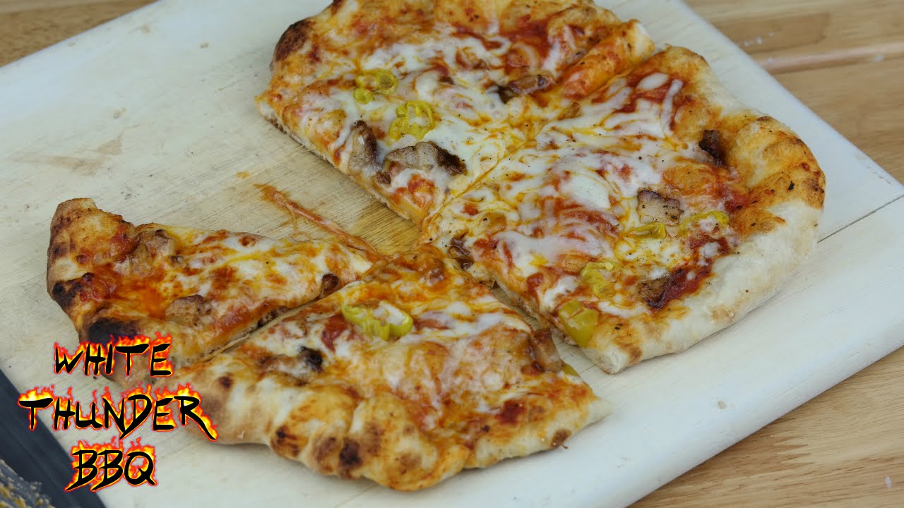 Four Cheese Pizza with Smoked Pork Belly | White Thunder BBQ