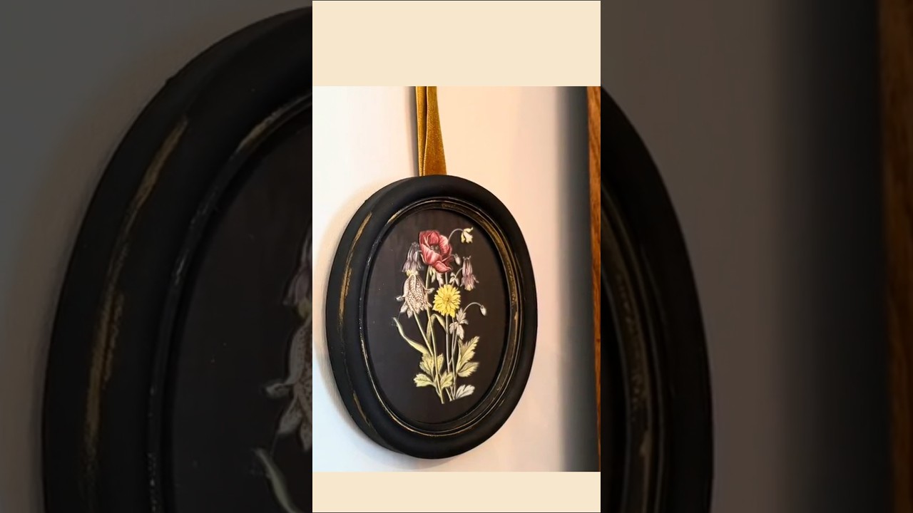 1980s Plastic Frame to VICTORIAN PARLOR Art! 🖤✨ | Thrift Flip