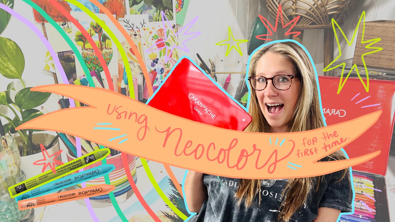 | Using Carand’Ache Neocolor 1’s for the first time | swatching neocolor 1’s |