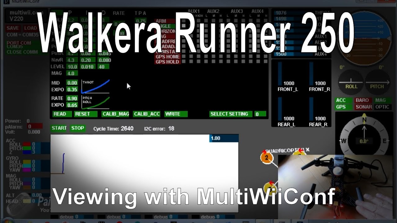 Walkera Runner 250 Quick Tip - Viewing settings with MultiWiiConf