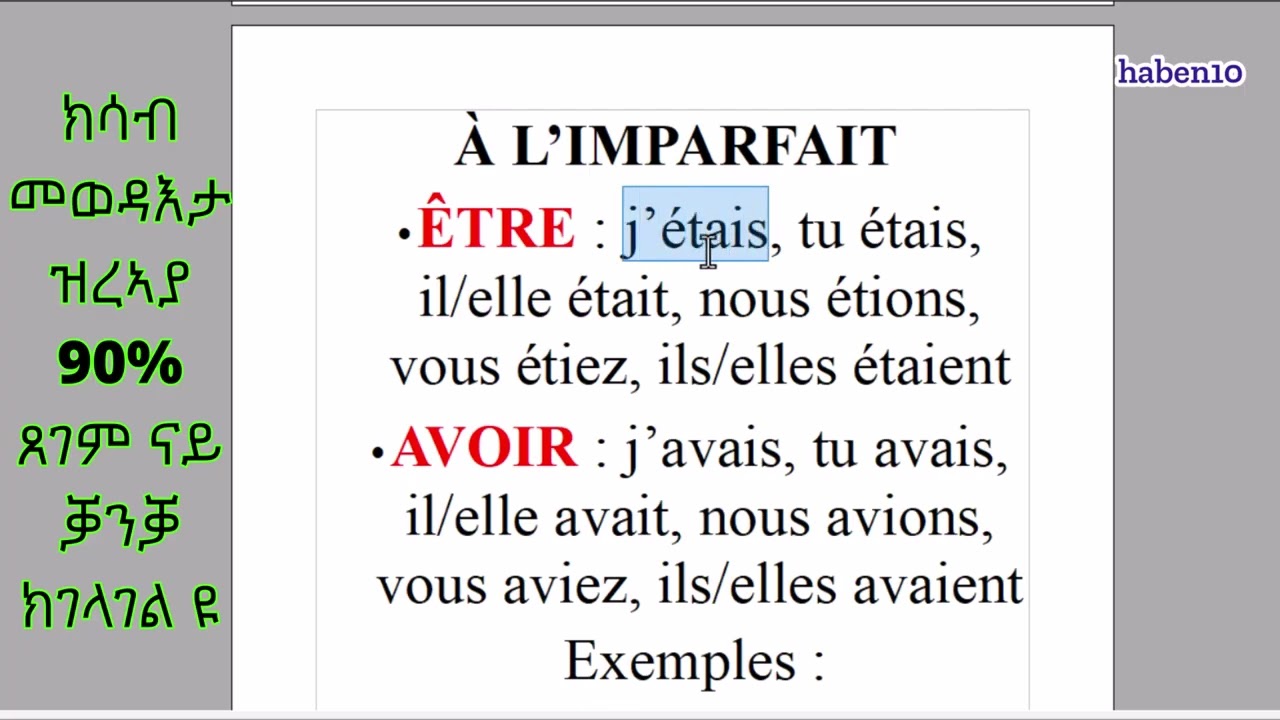 LEÇON COMPLÈTE : ÊTRE et AVOIR