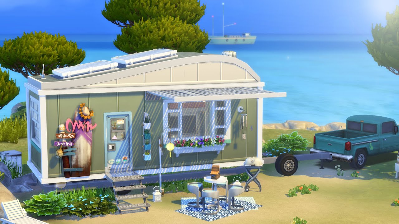 Mini Casa Trailer na Praia | The Sims 4 | Construção