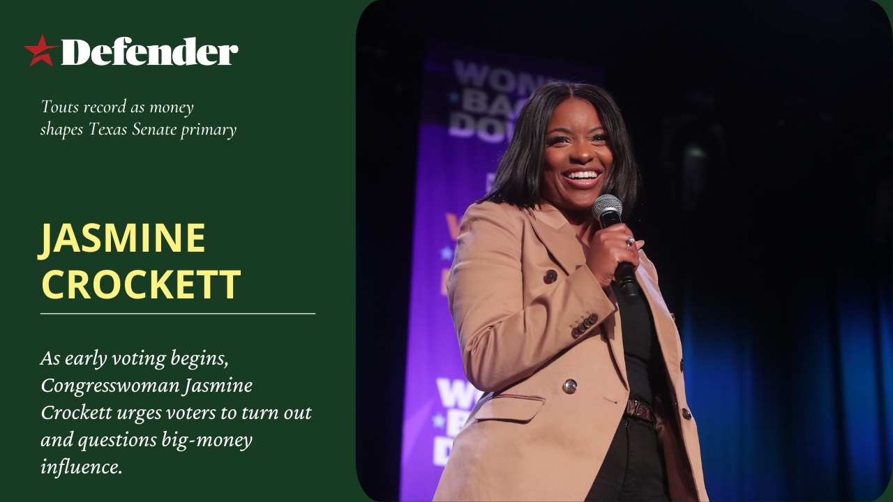 Jasmine Crockett touts record as money shapes Texas Senate primary