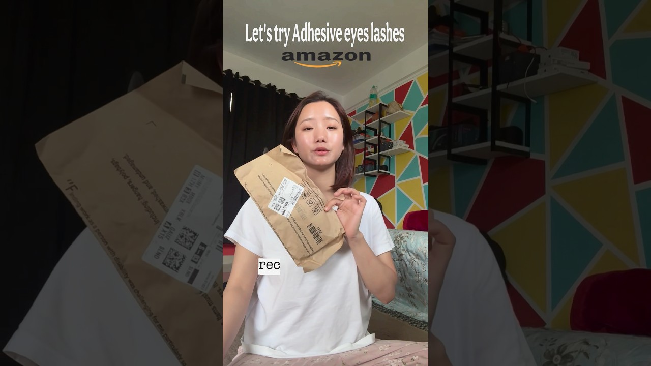 Let&rsquo;s try Adhesive eye lashes #amazon #Calailis #explore #shorts #shortvideo