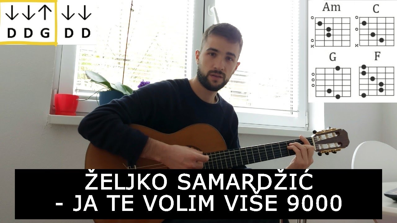 Željko Samardžić - Ja te volim više 9000 | Lekcija za gitaru (Ritam i Akordi)