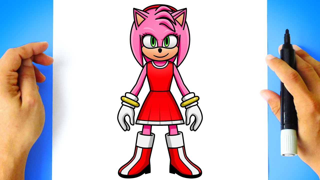 How to DRAW AMY ROSE - Sonic 3 Movie