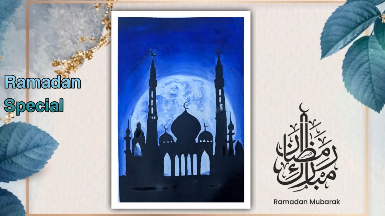 Ramadan Art 🏮✨| Ramadan Special Beautiful Art🌃✨| how to paint Ramadan