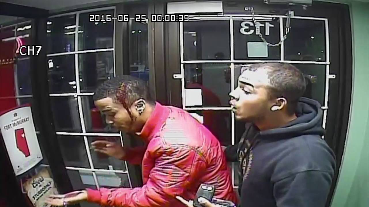 Security footage of attempted liquor store robbery