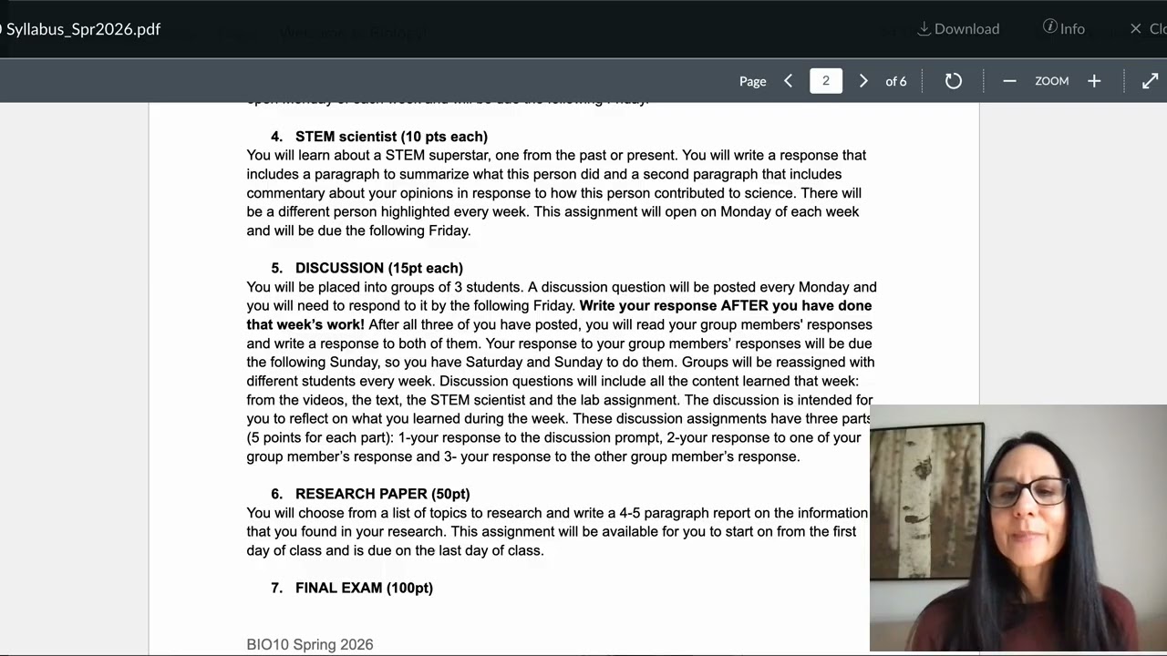 Intro to BIO10 Spr 2026