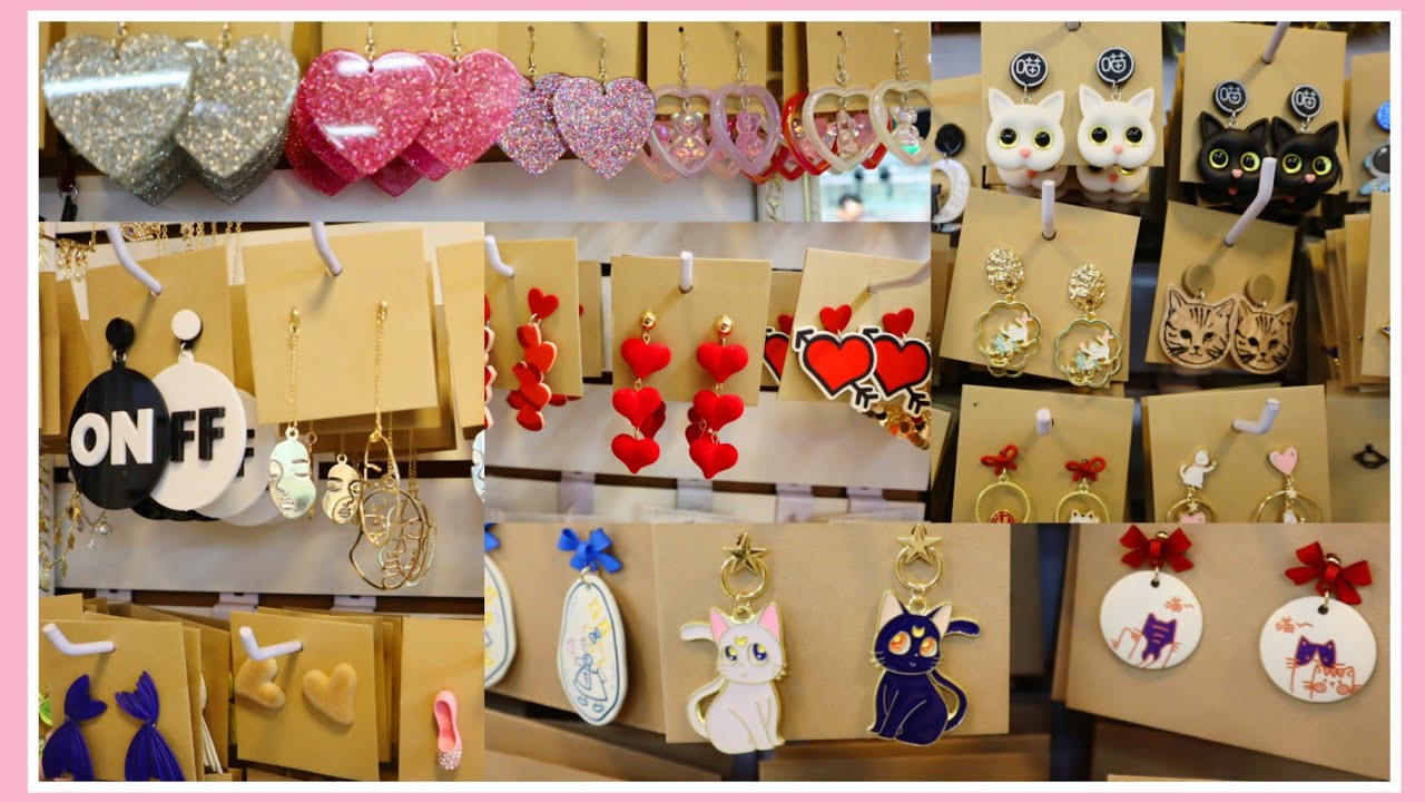 ❤️Encontré los aretes mas bonitos kawaii y aesthetic de super moda en Plaza Moneda