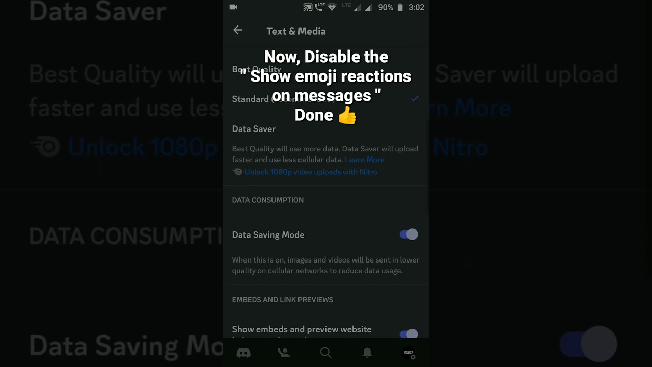 How to disable Show emoji 😇reactions on messages in Discord Mobile #roduz #discord #emoji #reactions
