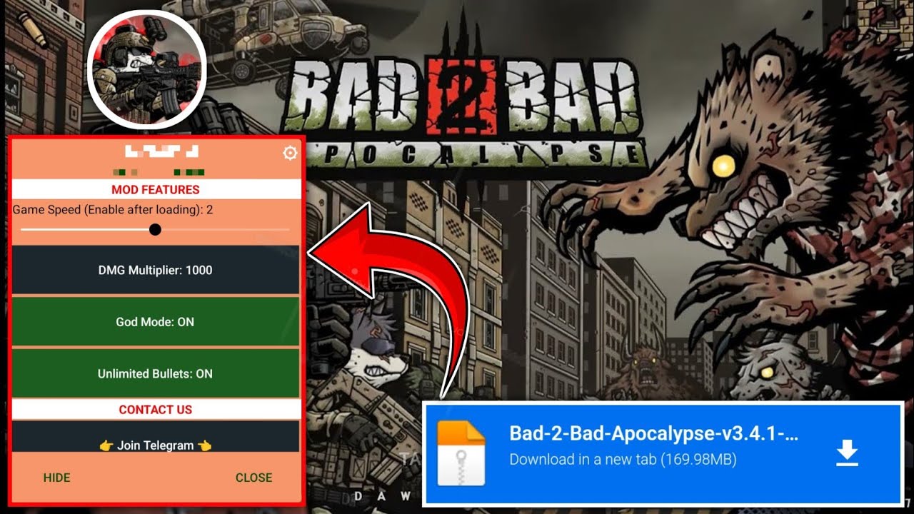 Bad 2 Bad Apocalypse Mod Apk v3.4.1 - Режим Бога и неограниченное количество патронов