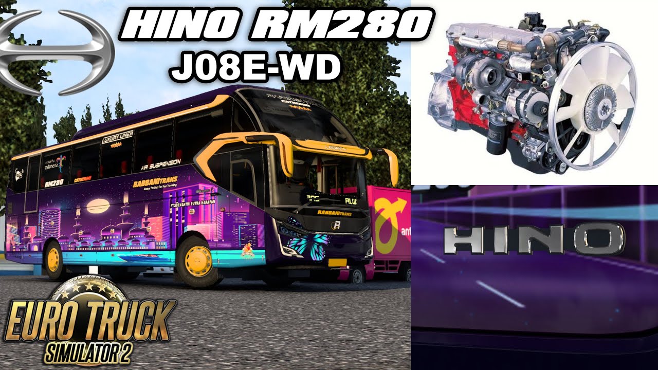 ETS 2 HINO RM280 (J08E-WD) Engine Sound (1.47)