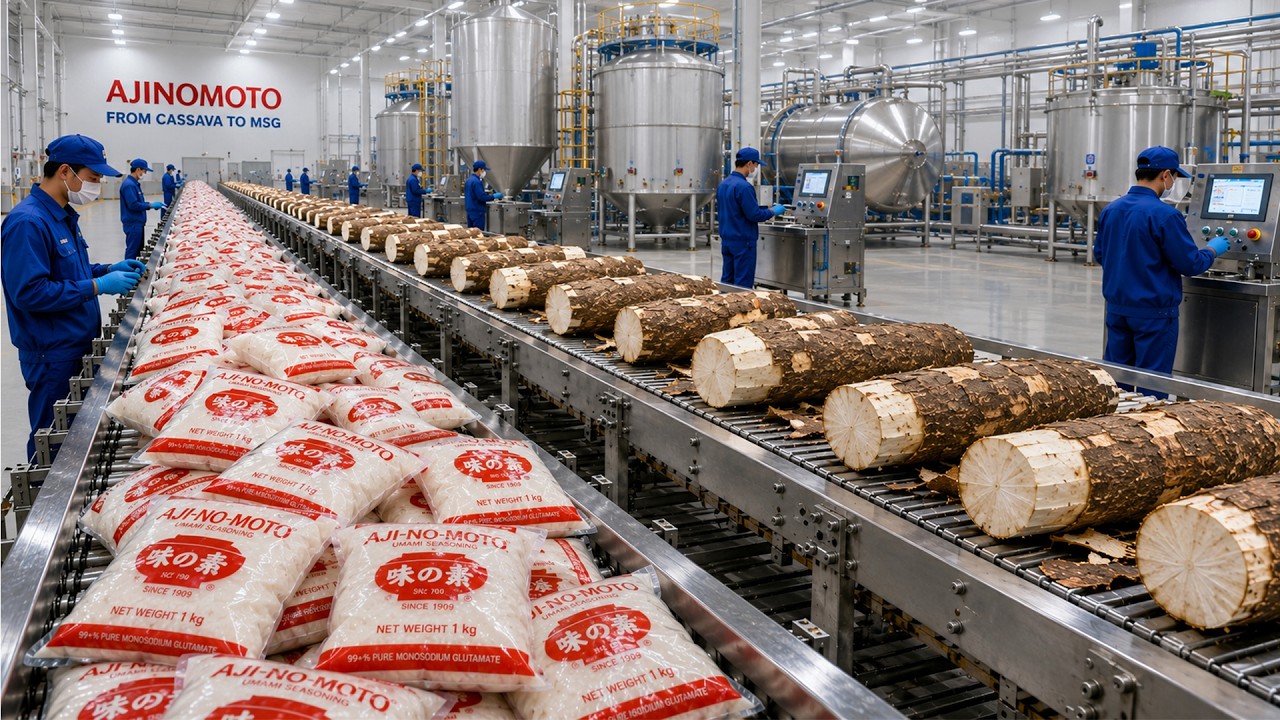 Full Process Of MSG Processing Line: From Cassava Root To Sweetness Flour