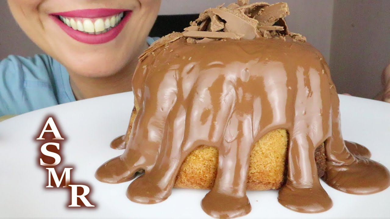 GOOEY NUTELLA CHOCOLATE LAVA CAKE 🎂 | ASMR Mukbang | Real Eating Sounds