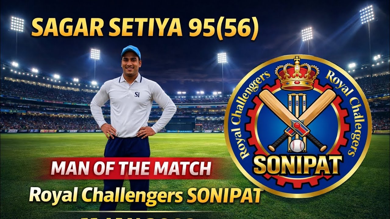 11 Jan 2082, RC SONIPAT  vs Spartans  Sagar 95(56), watch