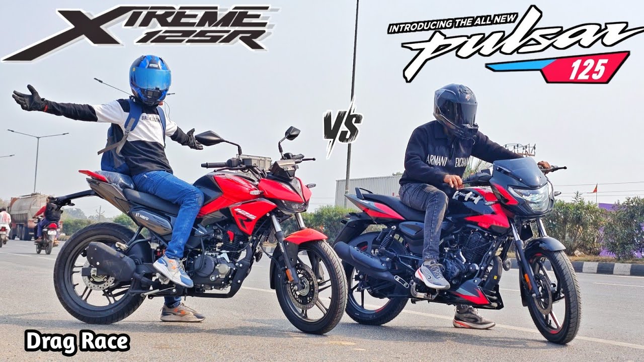 Bajaj Pulsar 125 Vs Hero Xtreme 125r Drag Race | First on Youtube !
