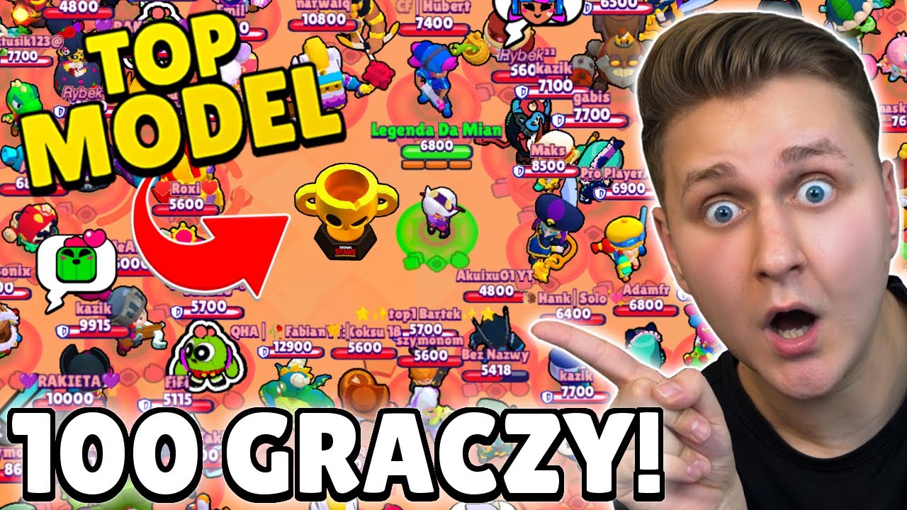 Zrobiłem TOP MODEL na 100 OSÓB w BRAWL STARS o LEGENDARNY SKIN! (300 GEMÓW!)