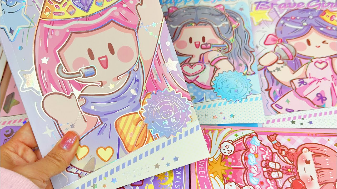 stickers journaling 🎁 unboxing cute kawaii sticker🌈 Immersive ASMR bullet journal | Ep.27
