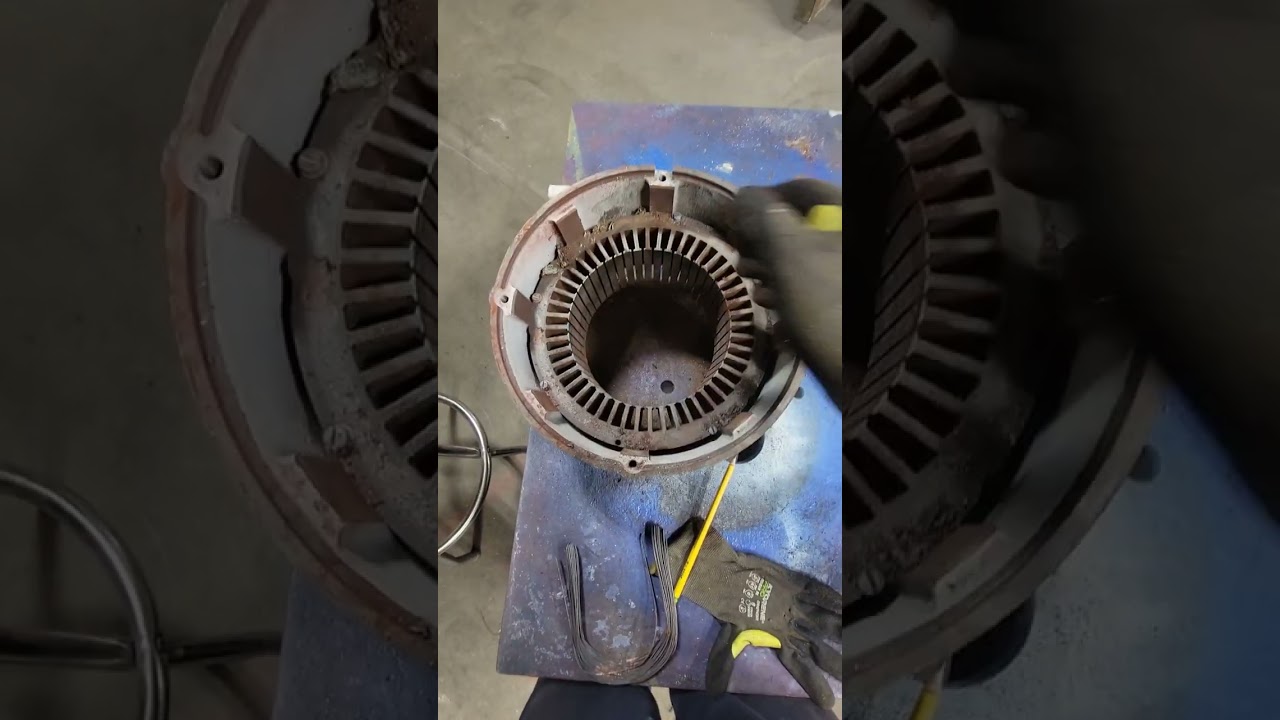 Rewinding electric motor