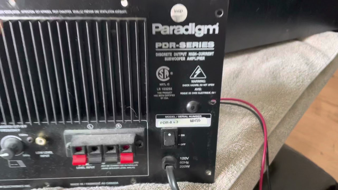 Changing the subwoofer in a Paradigm PDR