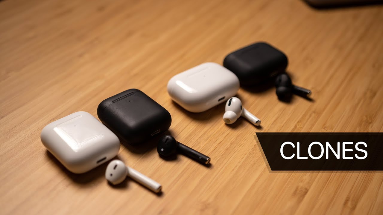 Clones de AirPods pretos — será que prestam?!