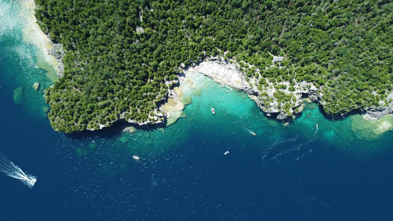 Indian Head Cove 4K Aerial Tour, Bruce Peninsula, ON Canada