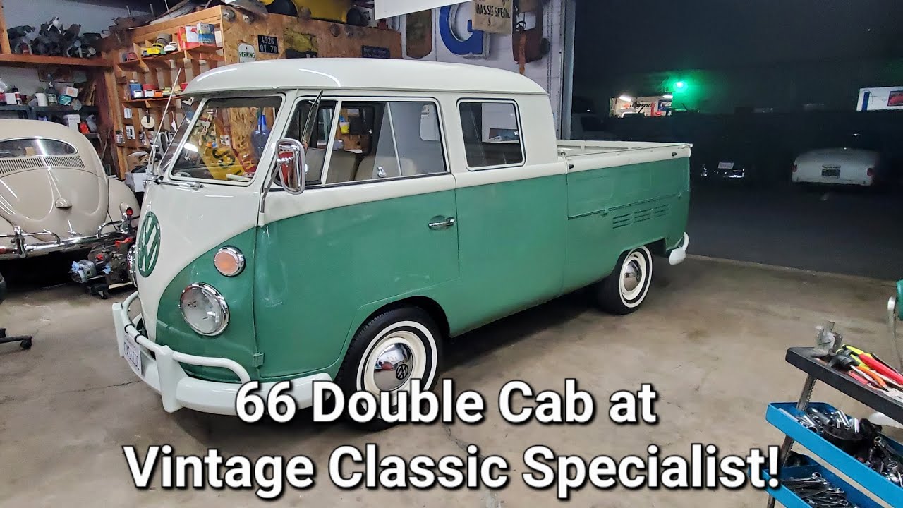 1966 VW Double Cab Type 2 at Vintage Classic Specialist- Walk-around video.