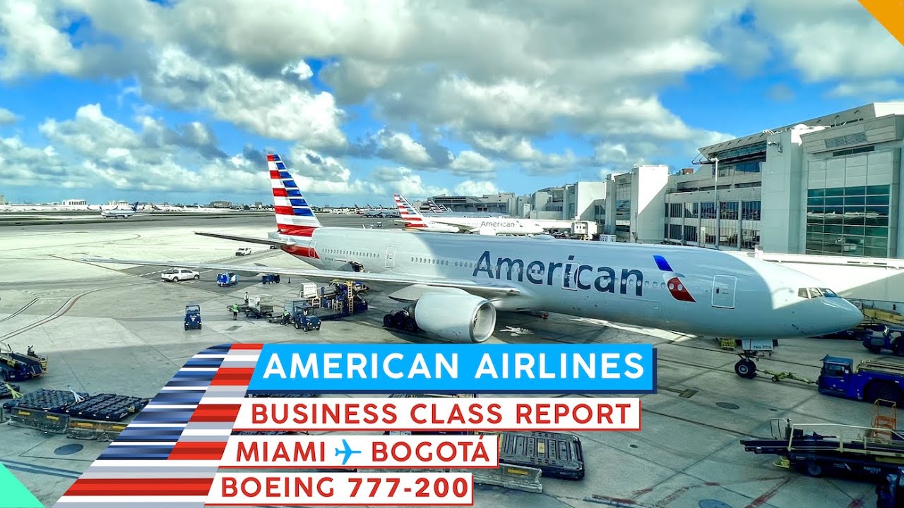 AMERICAN AIRLINES 777 Business Class【4K Trip Report】Miami to Bogot&aacute;