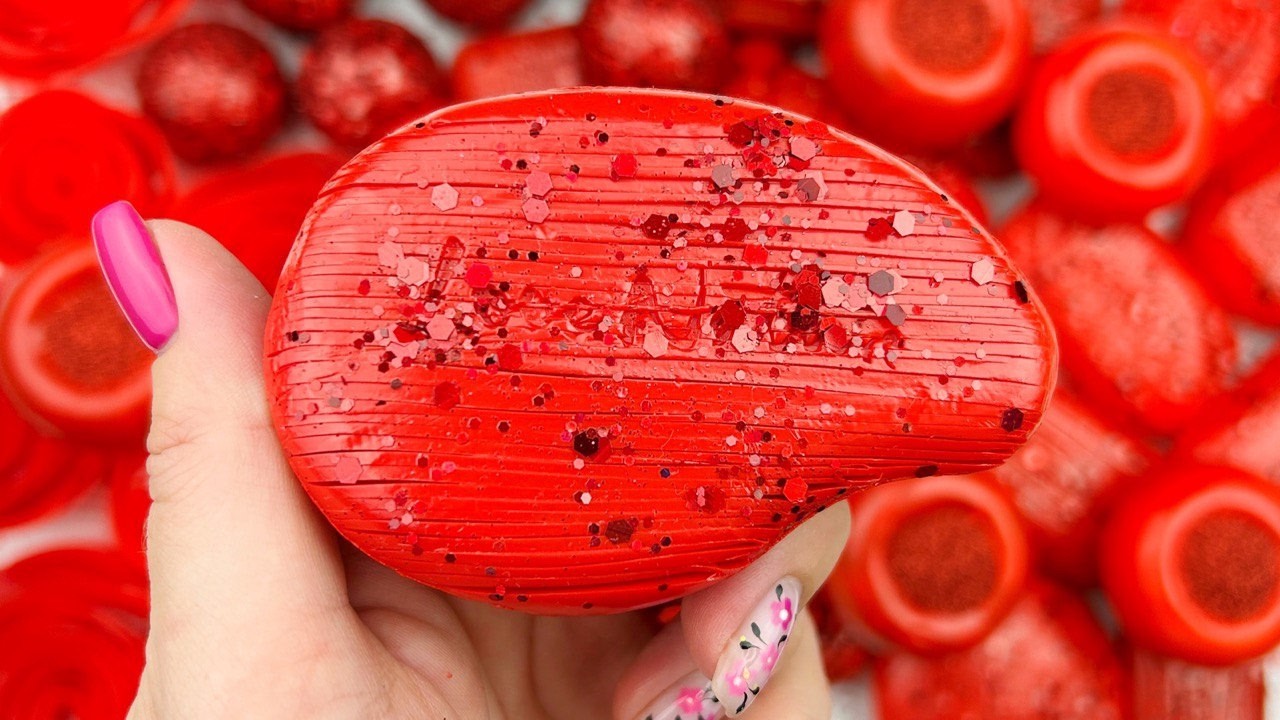 @AllaAsmr ASMR★Soap boxes with foam glitter & starch★4K★