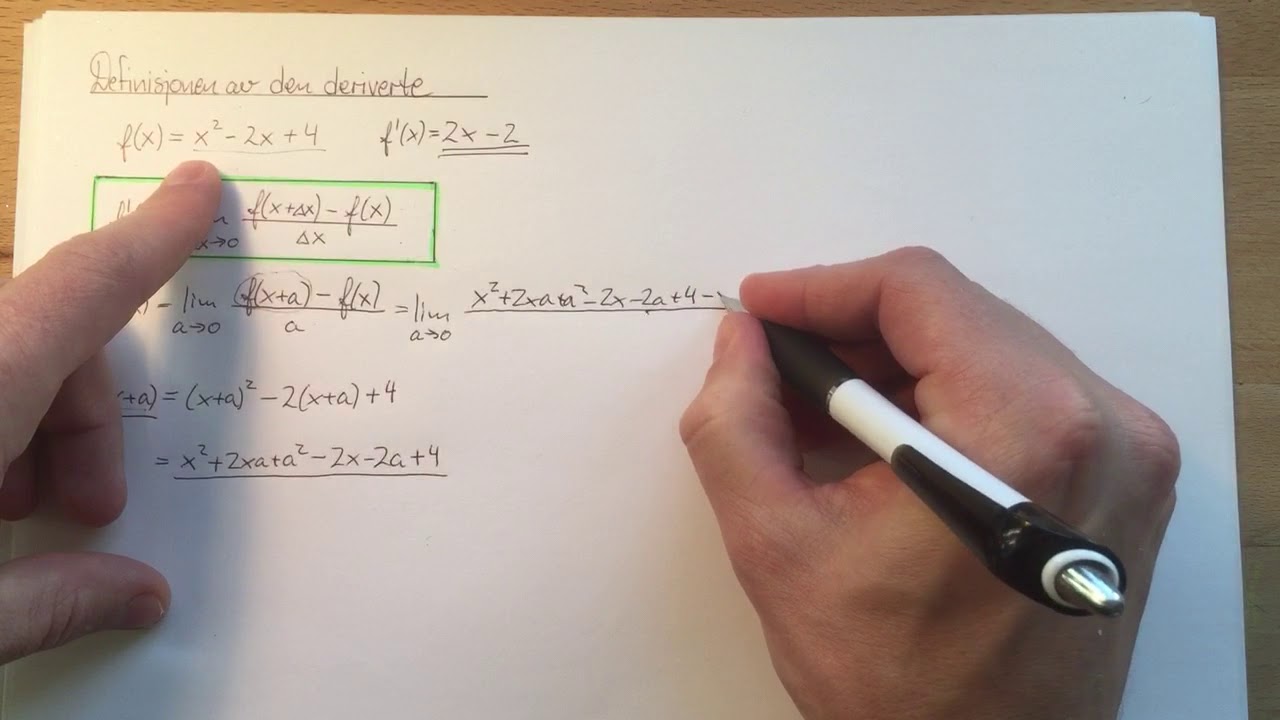 DERIVASJON: Definisjon av den deriverte