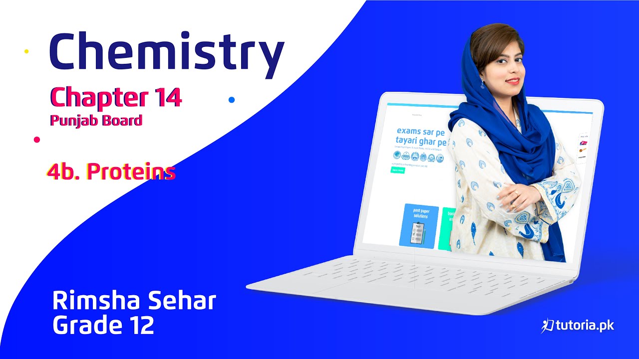 Chemistry Class 12 | Punjab Board | Ch 14 | Topic 4b | Proteins | in urdu | tutoria.pk