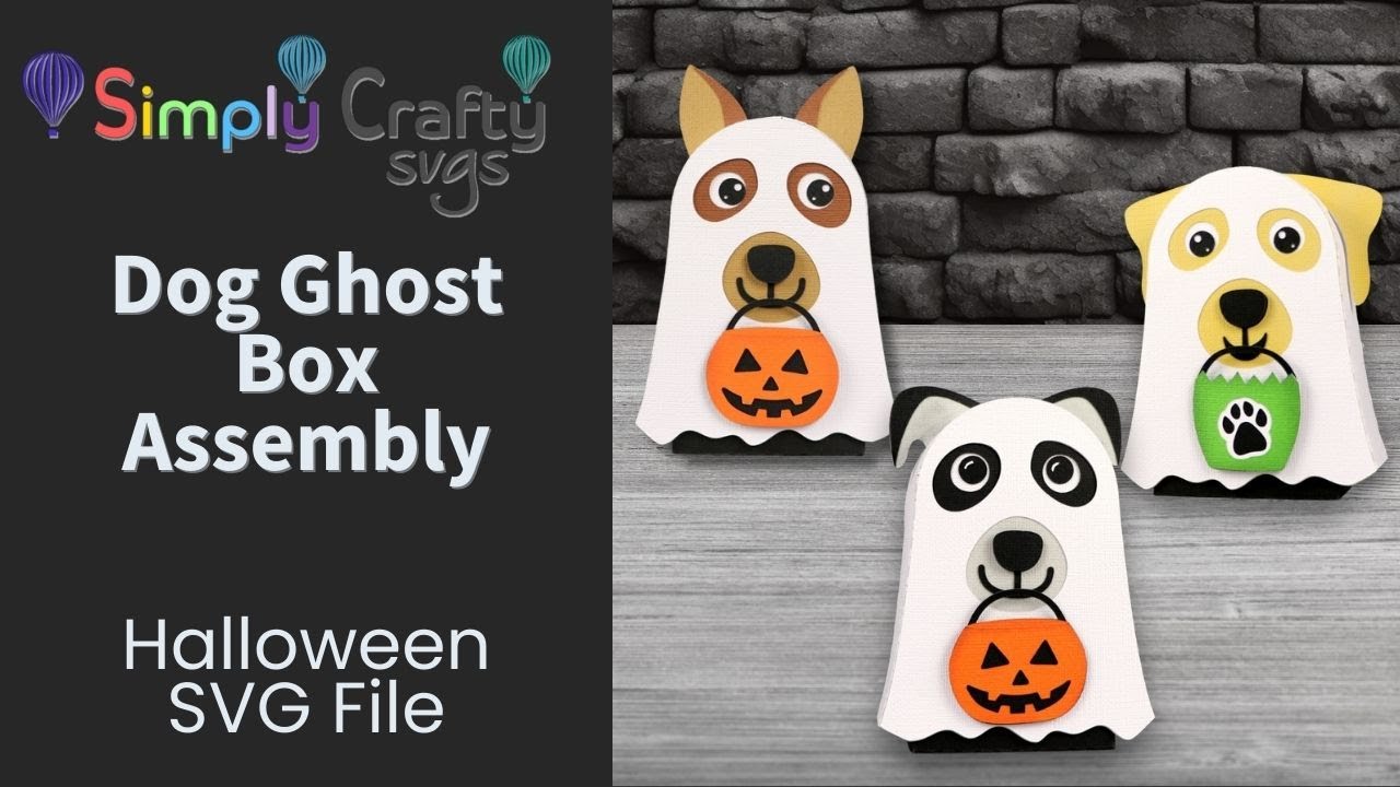 Dog Ghost Box Assembly - Halloween SVG File