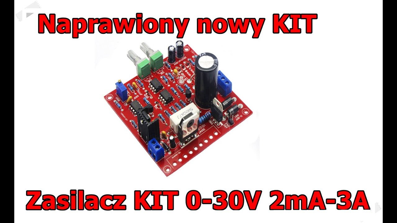 Naprawiam nowy zasilacz (laboratoryjny) warsztatowy regulowany, Chiński KIT 0-30V 0-3A