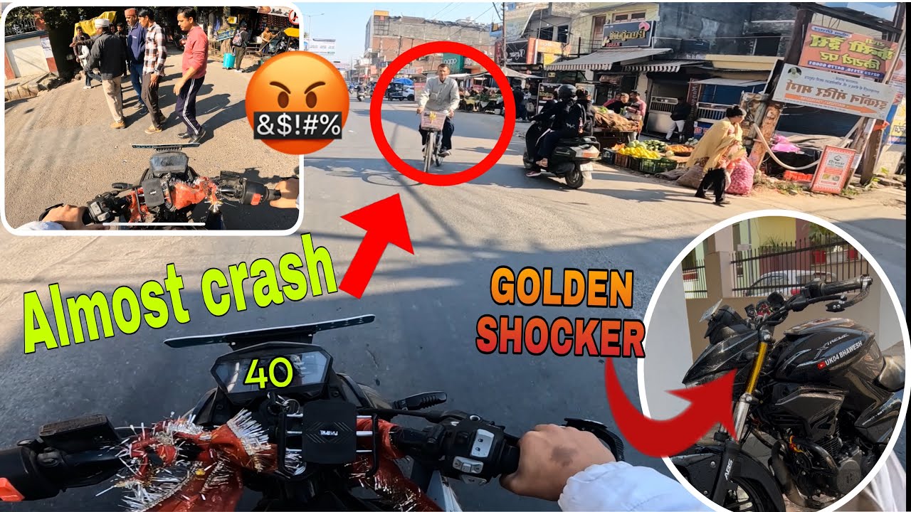 Xtreme 125r  Golden shocker modifications😍|aaj to crash hote hote bacha😢|hyper ride❤️‍🔥|