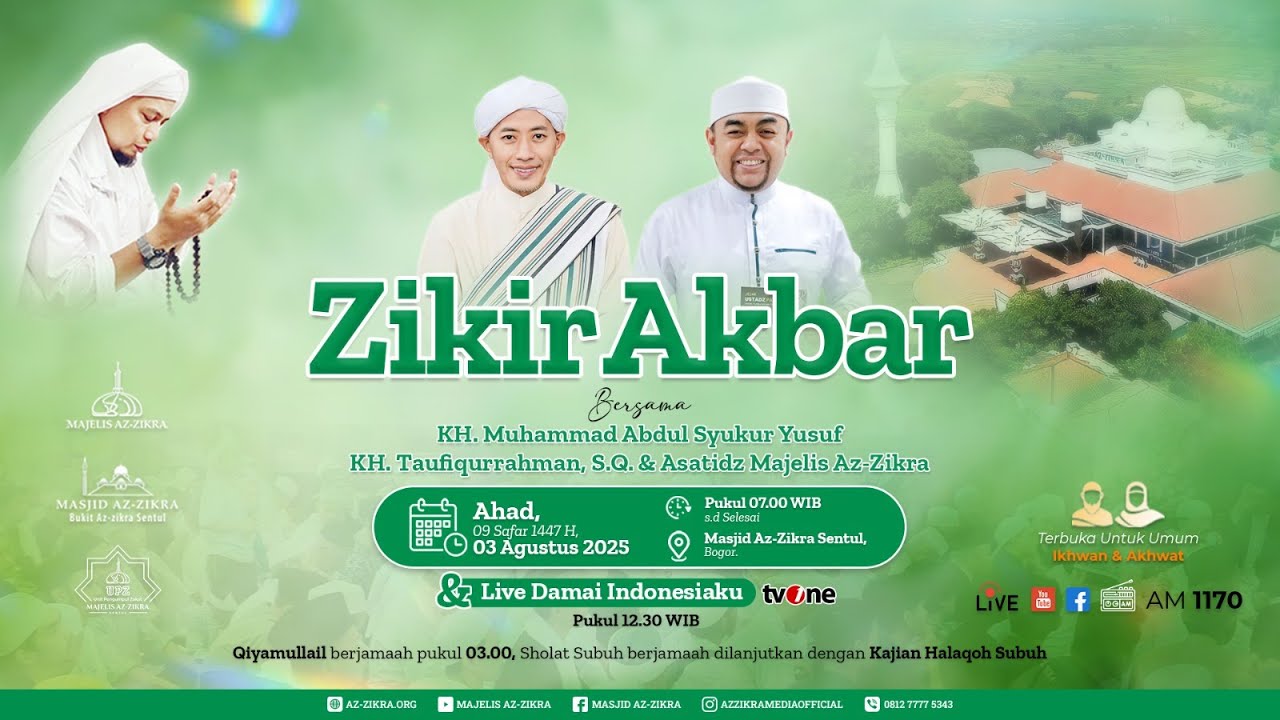 🔴 LIVE ZIKIR AKBAR BULANAN MASJID AZ-ZIKRA SENTUL