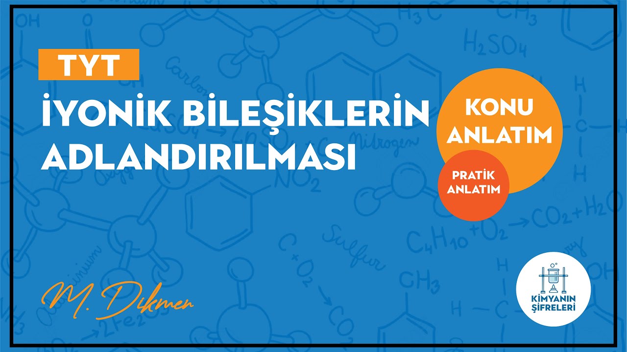 İYONİK BİLEŞİKLERİN SİSTEMATİK  ADLANDIRILMASİ (TYT KİMYA) İYONİK BİLEŞİKLER-3