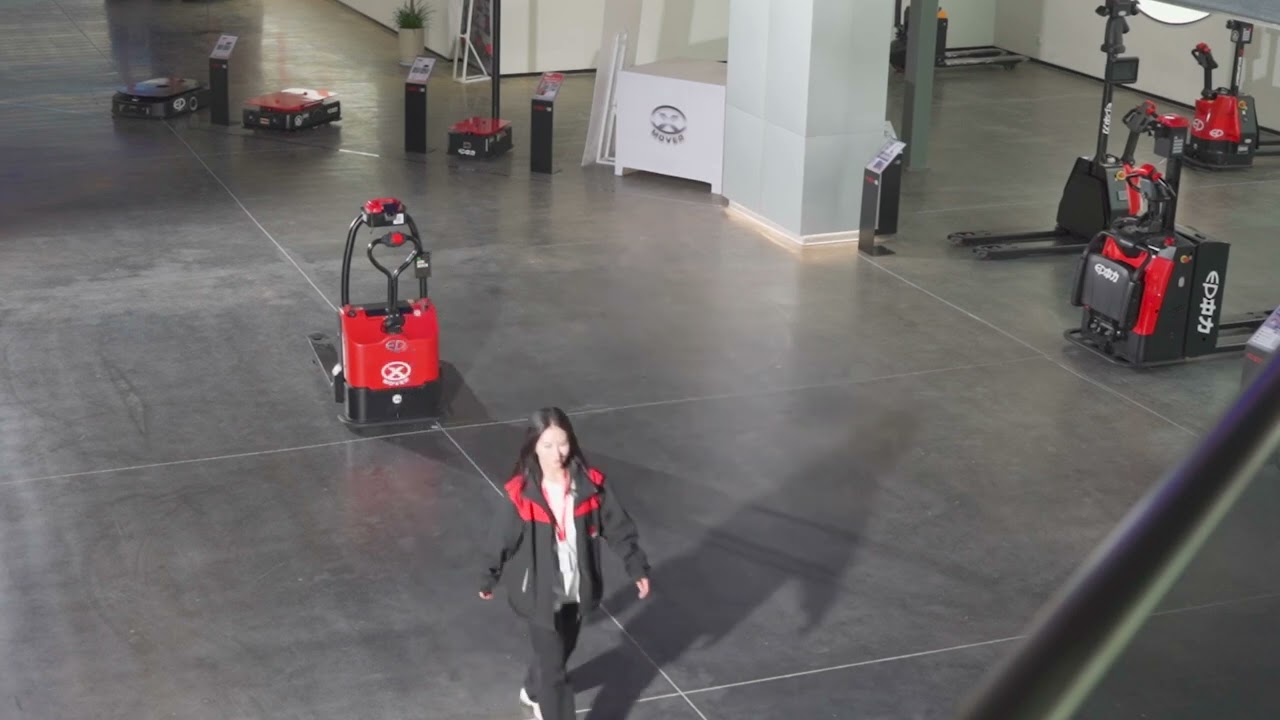 How to train our AGV automatic pallet truck EXP15 route learning   birdview