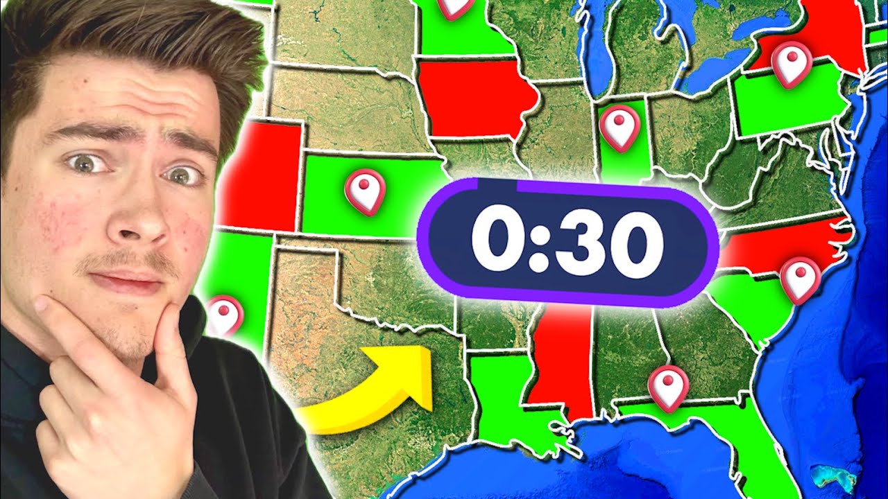 Guess The US State in 30 SECONDS GeoGuessr Challenge
