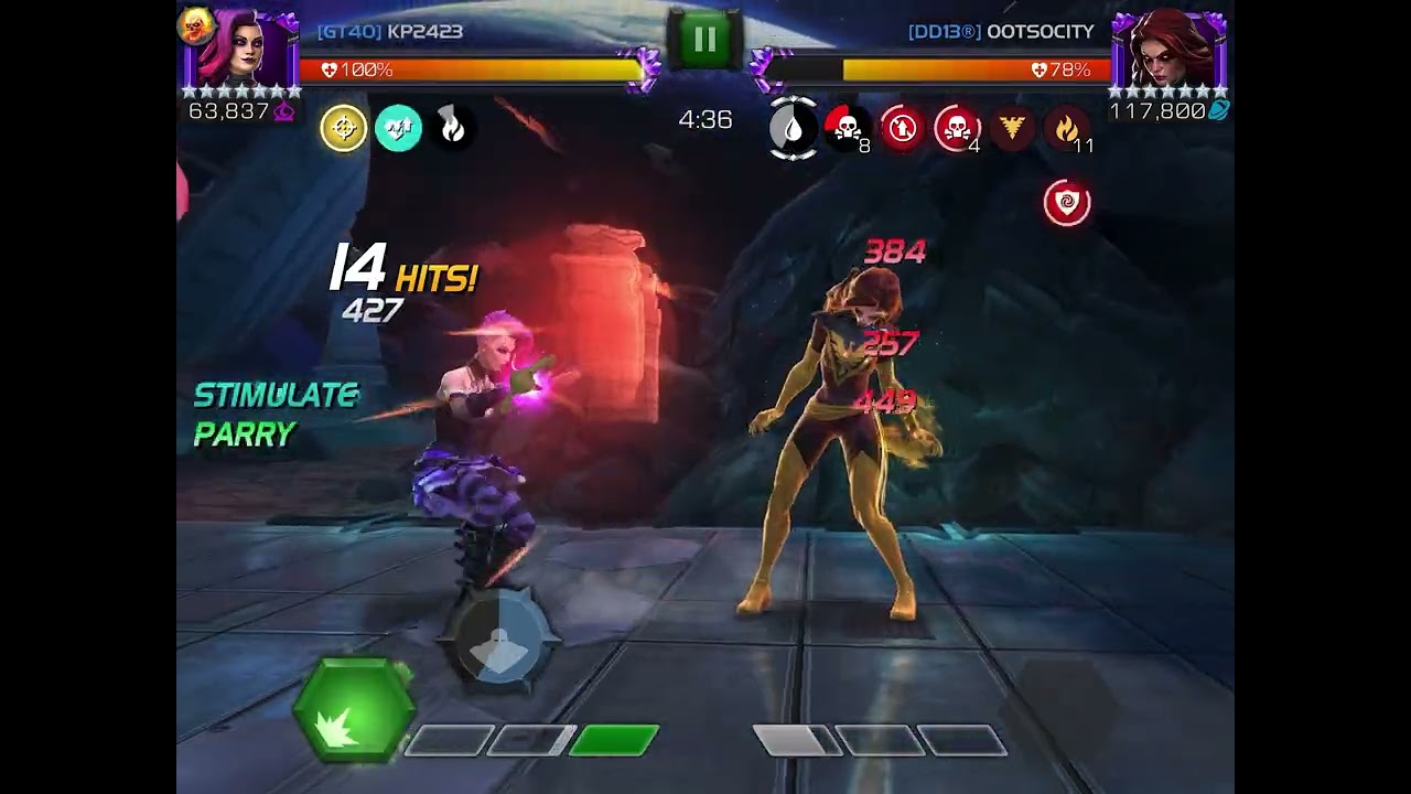 Nico Minoru vs Dark Phoenix Node 9 Hazard Shift Rupture/Bleed/Power Efficiency AW S60 Mcoc