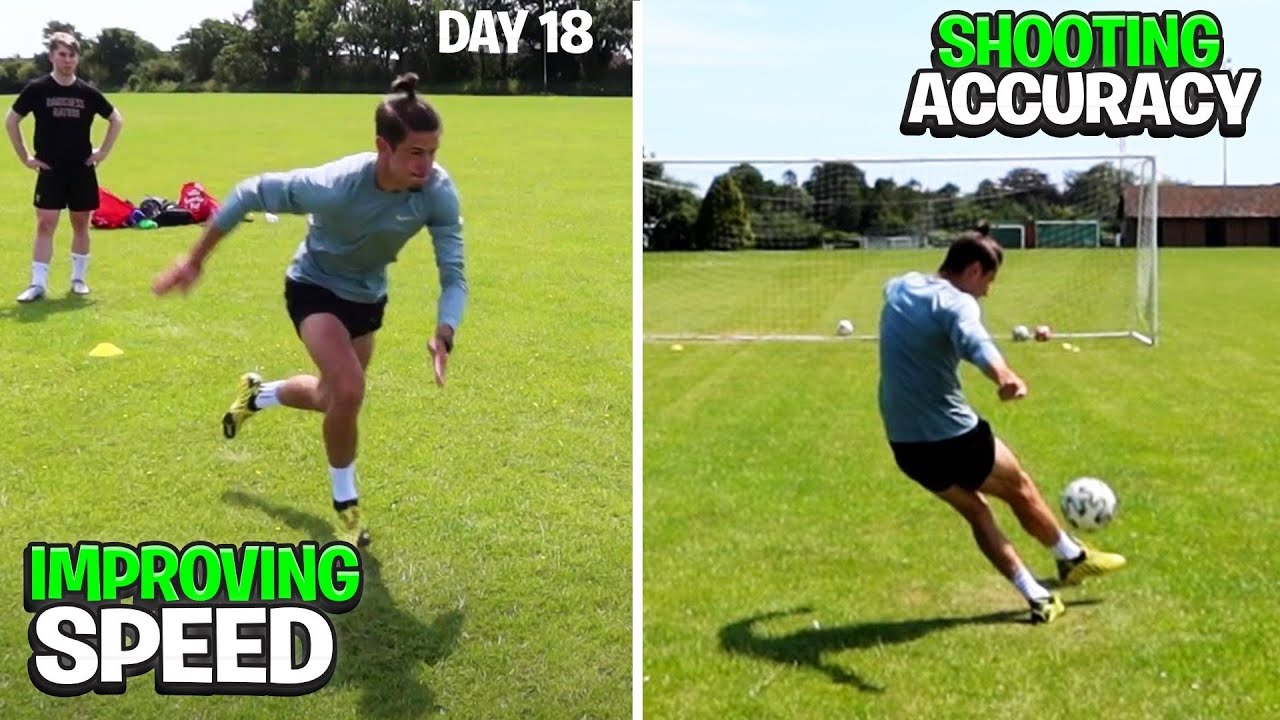 Improving Shooting Accuracy and Sprint Speed... (DAY IN THE LIFE OF A FOOTBALLER) | Day 18