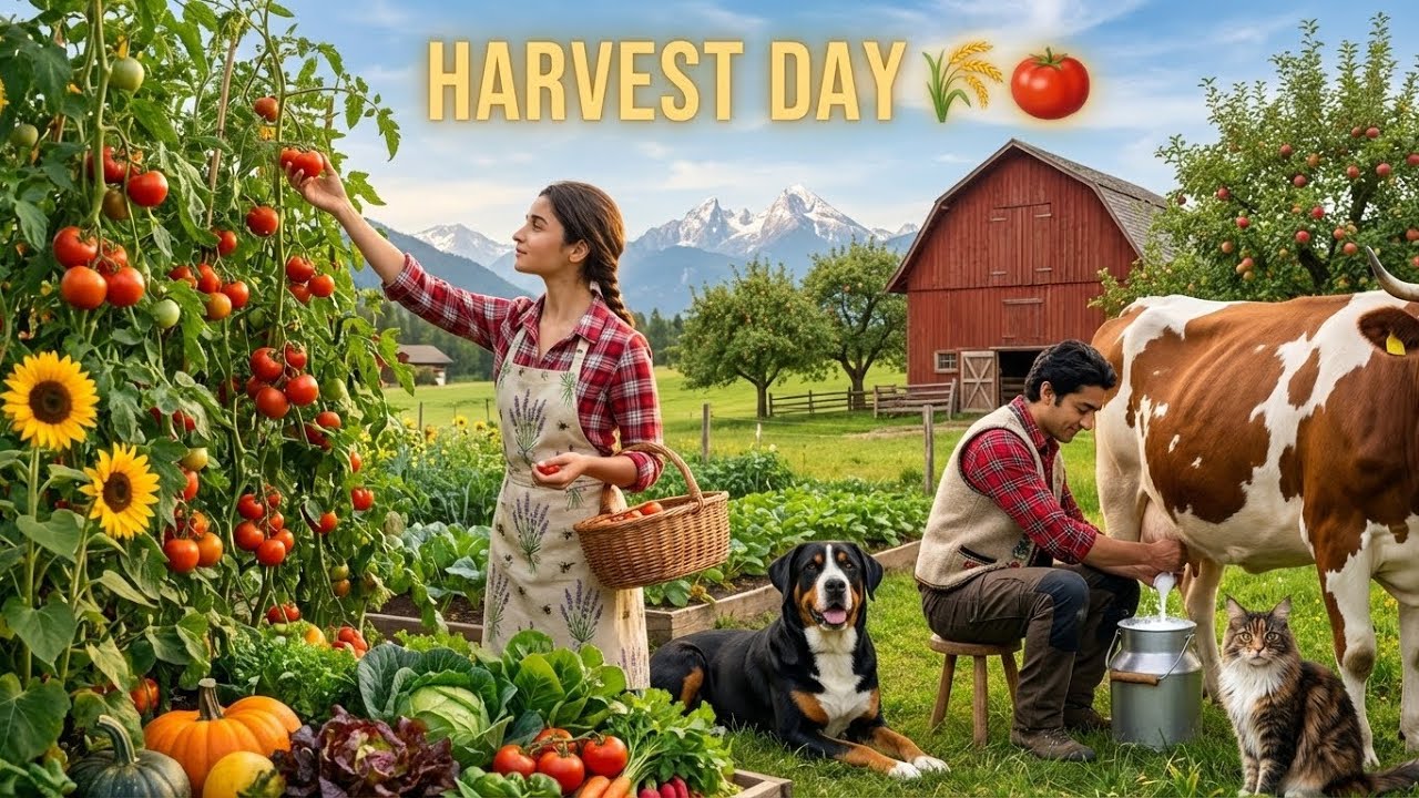 Swiss Alpine Farm Life - Traditional Farming Documentary