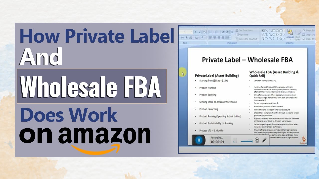 How Private Label and Wholesale FBA does work on Amazon