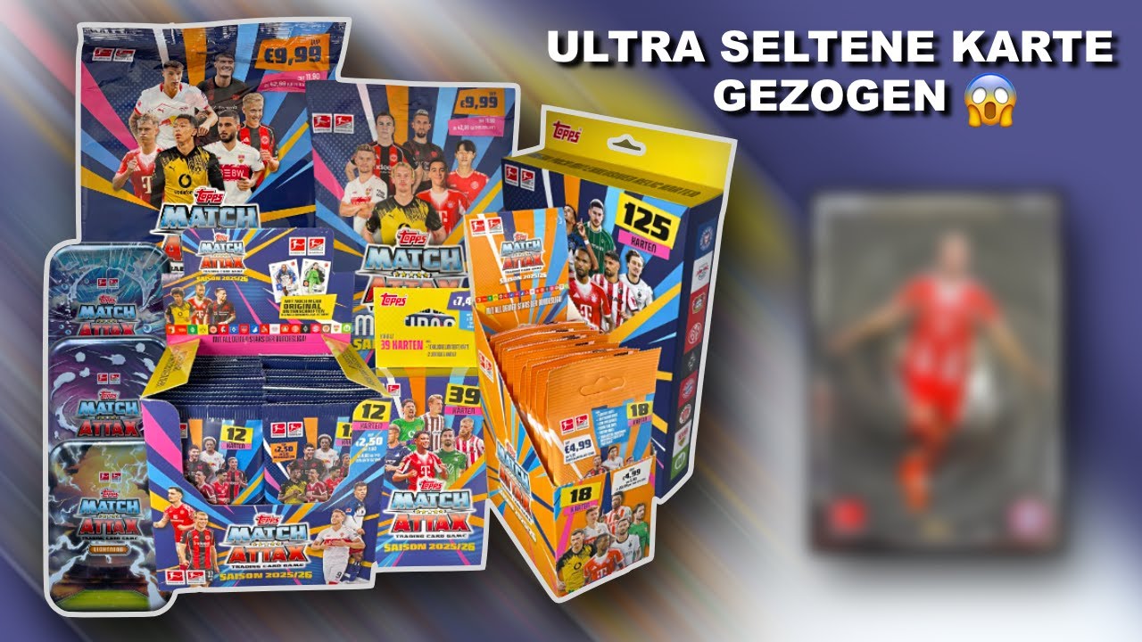 ULTRA SELTENE KARTE GEZOGEN! 😱 1 Video 7 VERSCHIEDENE Topps Match Attax BUNDESLIGA 2025/26 Produkte