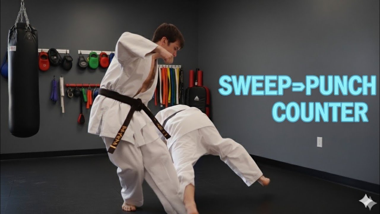 Sweep Counter to Punch! | Full-Contact Karate