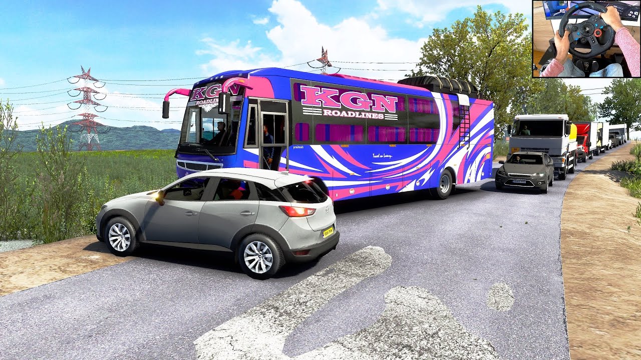 Bus Games Simulator - Idiot Bus driver Overtaking in a Blind turning #busdriving