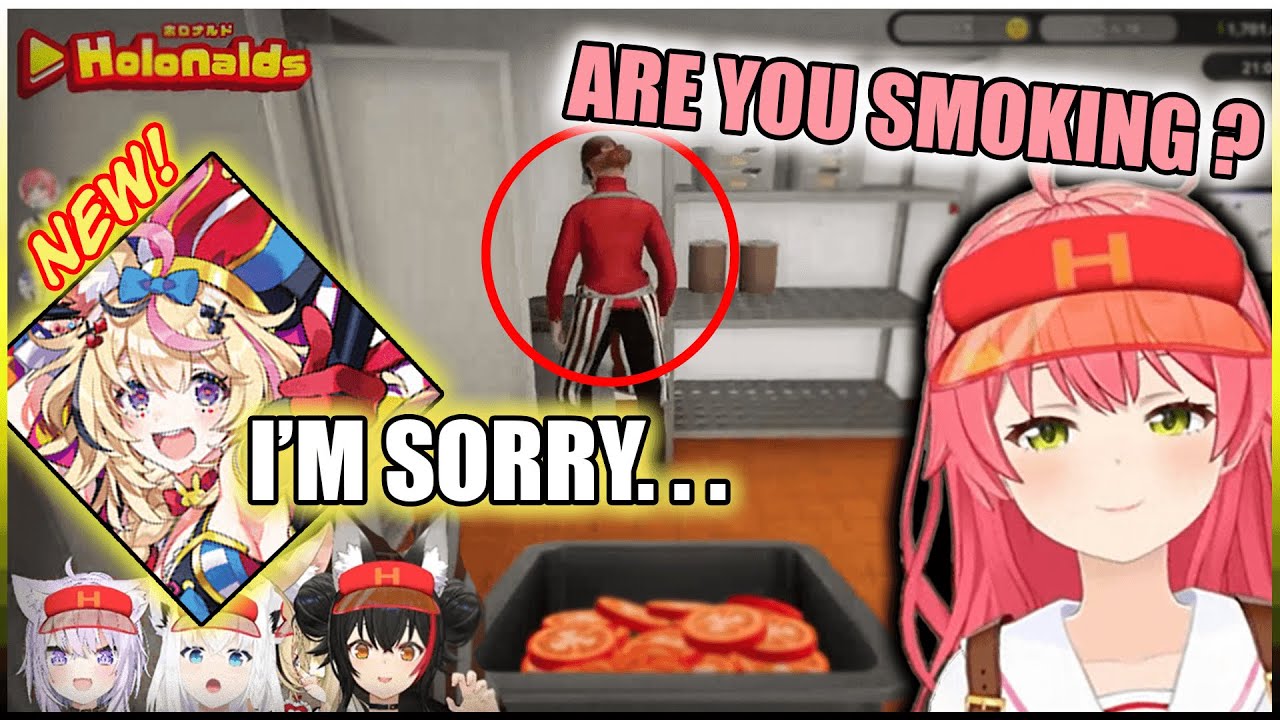 Store Manager Mikochi Tried to Train the Problematic New Hire, Polka - Fast Food Simulator Hololive