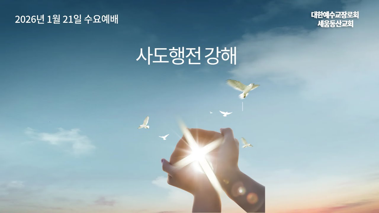 내 증인이 되리라 (행 1:1-11) 주성호 담임목사 2026년 1월 21일 수요예배