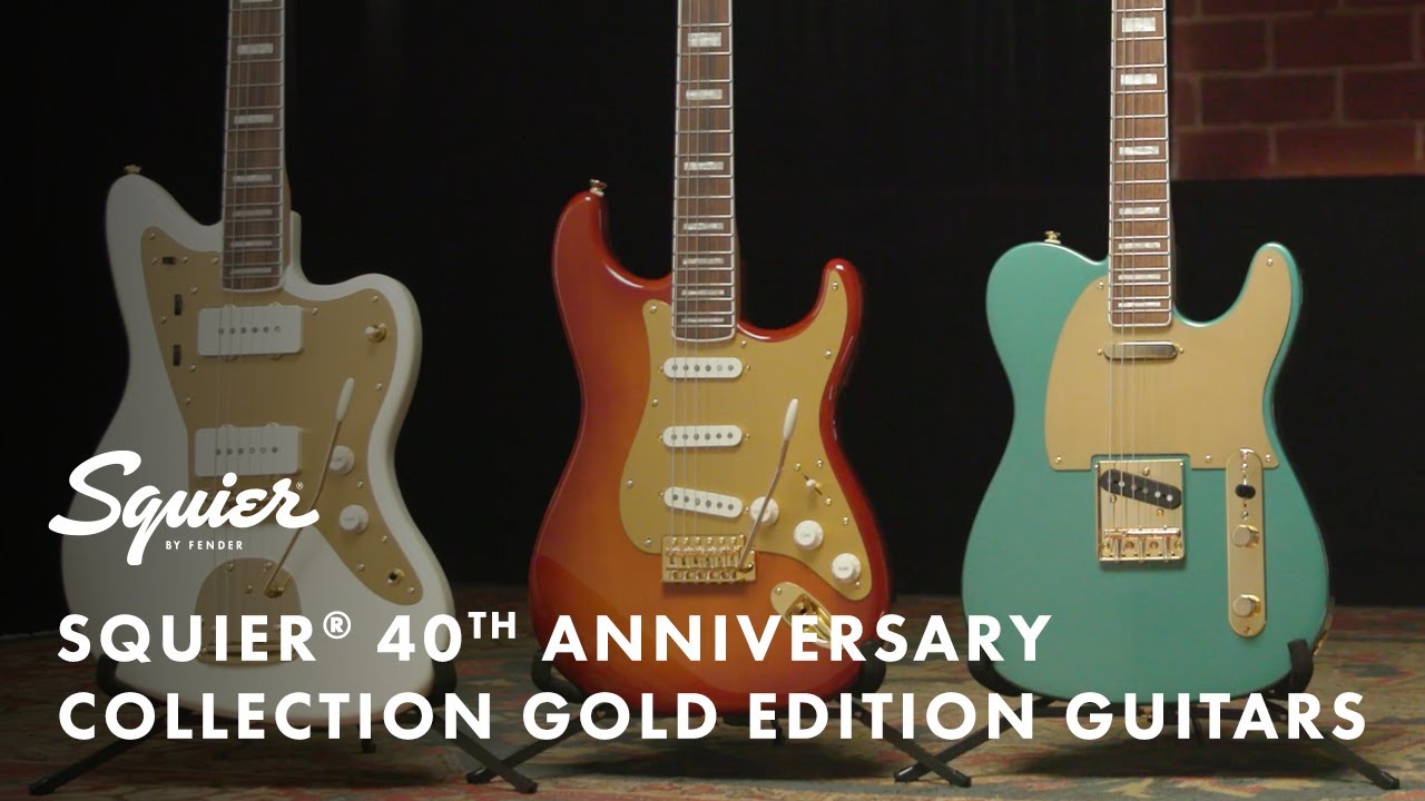 Знакомство с гитарами Squier 40th Anniversary Gold Edition | Fender